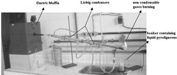 Figure 1. Condensation system coupled to the oven type mufla.