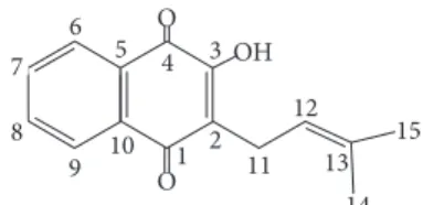 Figure 1: Chemical structure lapachol.