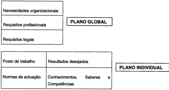 Figura  5 - Os dois  níveis  do  plano  de  formação  (Silva,  2006c)