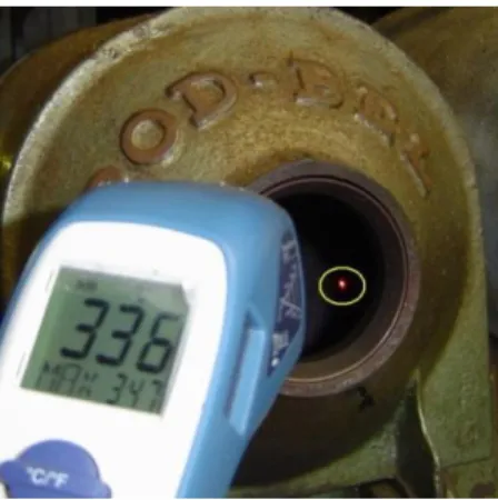 FIGURE 1. Temperature measurement in the roaster cylinder in motion.  