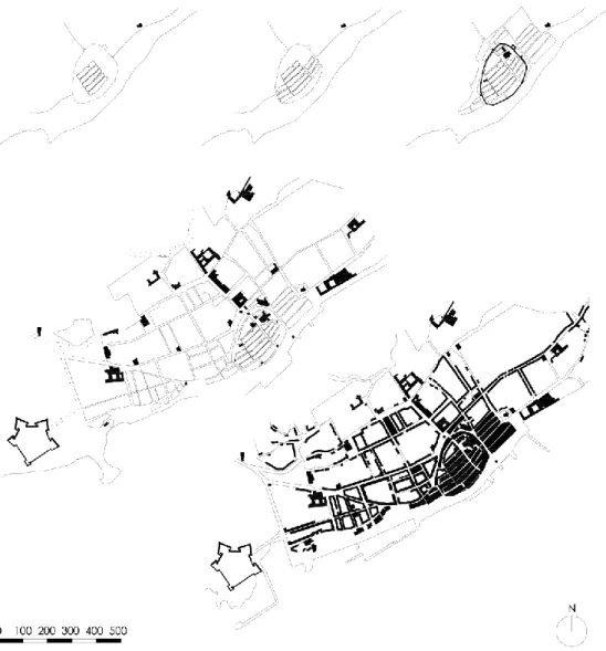 Fig. 08 - Plantas do desenvolvimento urbano de Viana do Castelo  - Século XIII 