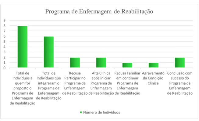 Gráfico n.º 1 - Programa de Enfermagem de Reabilitação 