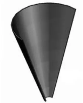 FIGURE 2. Conical hopper model simulated. 