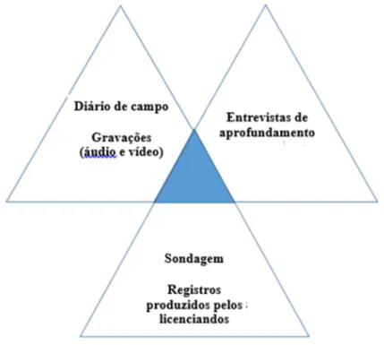 Figura 14 - Instrumentos utilizados na triangulação de dados. 