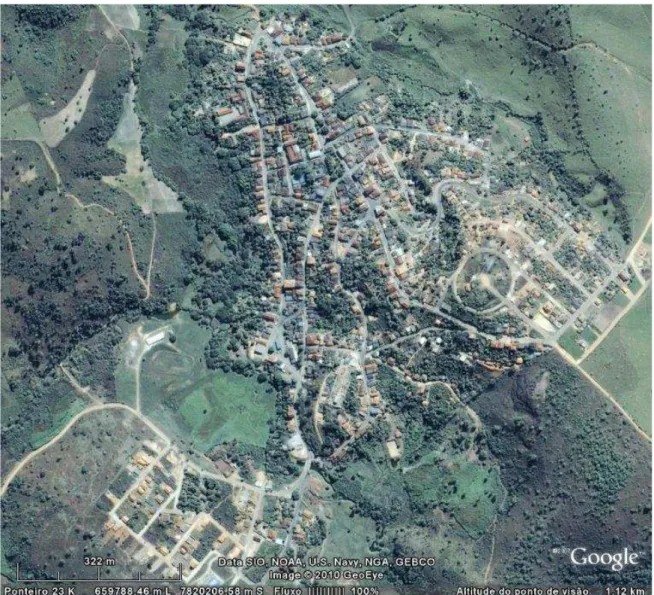 Figura 1.1 – Vista aérea do município Bom Jesus do Amparo 