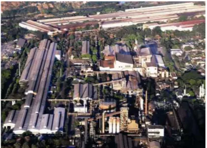 Figura 1. Vista aérea da planta industrial da Aperam South America, Timóteo, MG