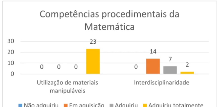 Gráfico 12- Competências procedimentais da Matemática 