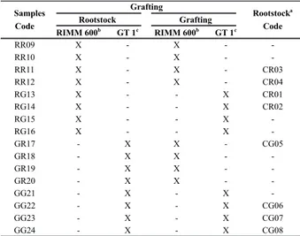 Table 1. Experimental design of the collected latex samples