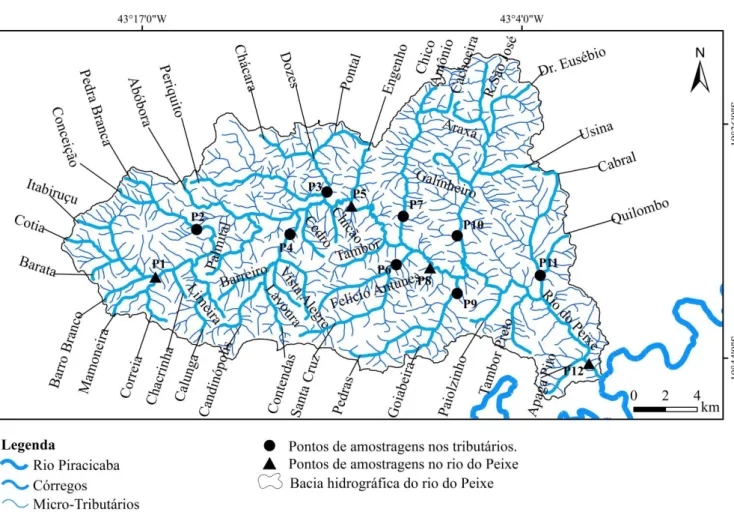 FIGURA 25: Malha de drenagem da bacia hidrográfica do rio Peixe. 