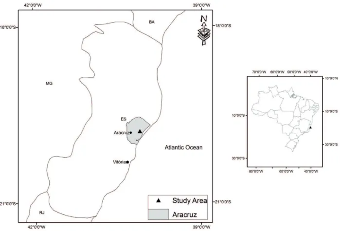 Figure 2 and table 1 present the soil map and the  geographical expression of MUs, respectively, for further  information  and  complete  descriptions  of  the  profiles,  additionally to the analytical results of the small trenches,  consult Santos (2012)