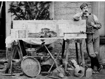 Figura 3.2. Fotografia de Cadell  (1888), apresentando a sua caixa de cisalhamento puro (pure-shear  box) utilizada na  deformação de camadas de argila, em estudos de deformação compressiva (Bolacha &amp; Fonseca 2010)