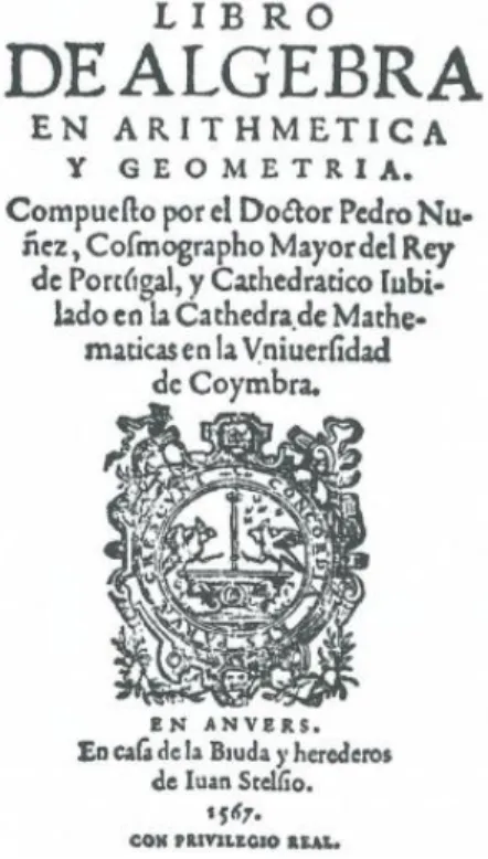 Fig. 12 - Frontispício do Libro de Algebra en Arithmetica y Geometria 32