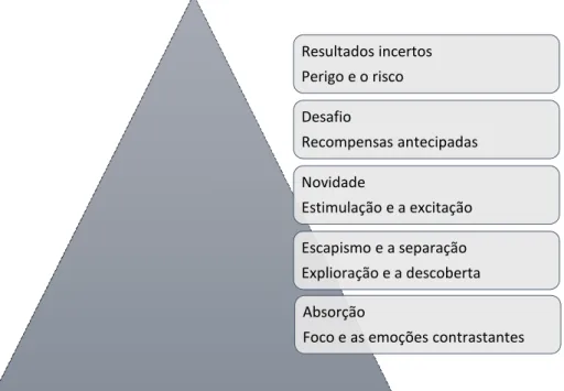Figura 4 - Características principais do turismo de aventura (adaptado de Horner &amp; 