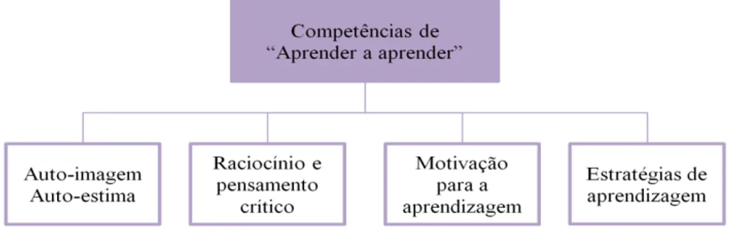Figura 9  –  Tipologia das competências de “Aprender a aprender” avaliadas por Valente e colaboradores