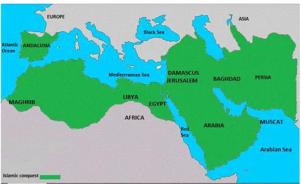 Figure 1. Map of the Medieval Islamic empire 