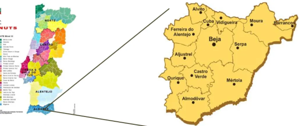 Figura 1. Mapa de Portugal. 