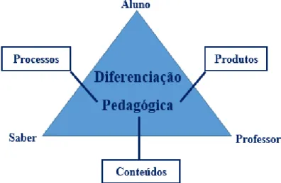 Figura 1. Modos de diferenciação pedagógica interna (Fonte: Santos, 2009, p.54) 