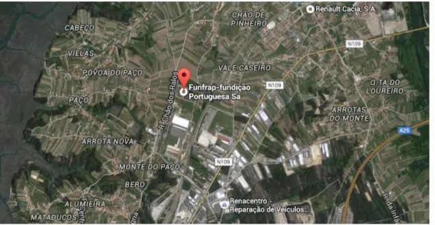 Figura 5 – Localização da Funfrap. (Google Earth) 