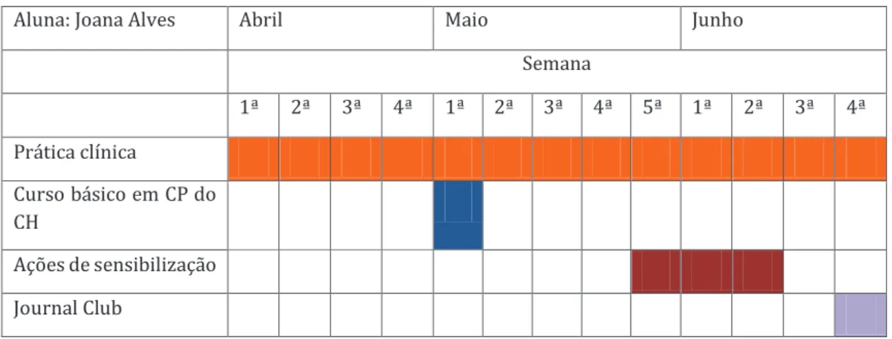 Tabela 1. Cronograma 