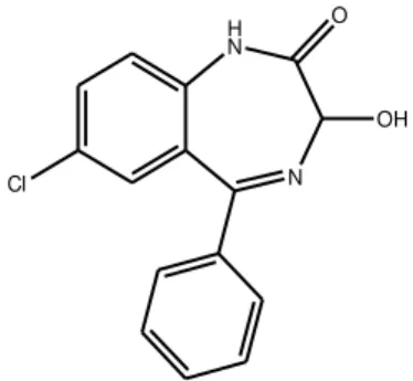 Figura 8  –  Estrutura química do oxazepam (Abraham, 2003) 