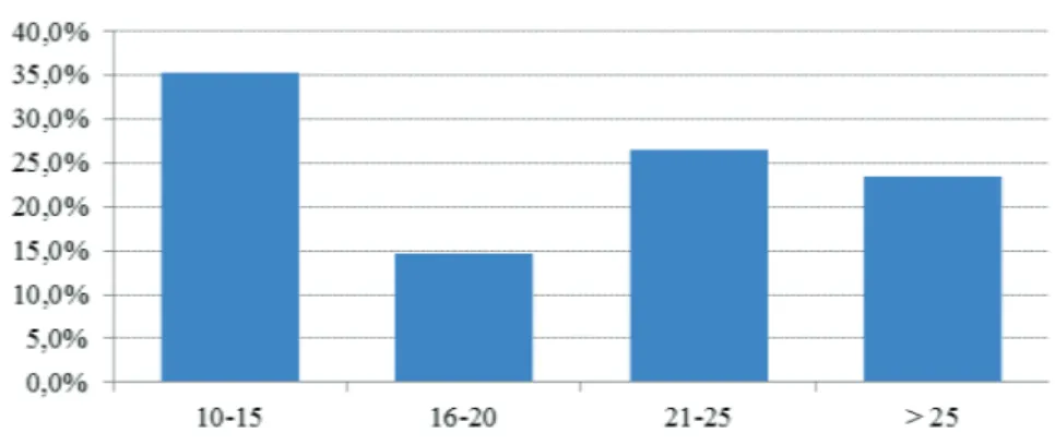 Gráfico 1  –  Tempo de serviço 