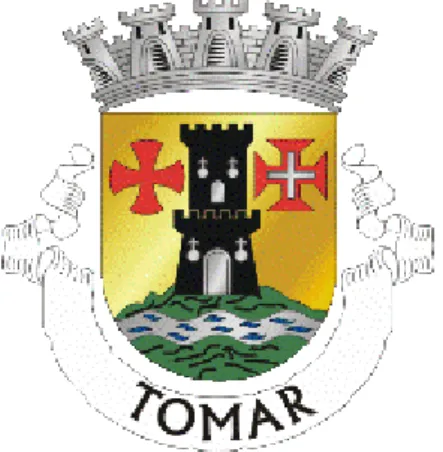 Figura 1 - Brasão da cidade de Tomar Figura 2 - Bandeira da cidade de Tomar 