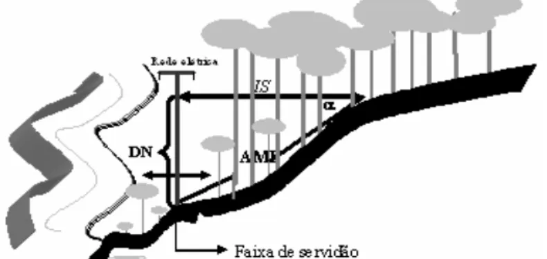 FIGURA 1: Padrão característico das condições de instalação das linhas de transmissão de energia elétrica na  Serra de Baturité