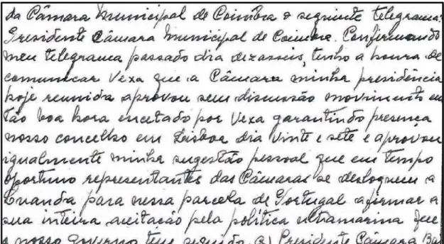 Figura 13: Reunião realizada a 3 de Janeiro de 1962 (documento inédito). 