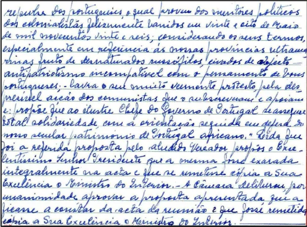 Figura 15: Reunião realizada a 20 de Dezembro de 1965 (documento inédito). 