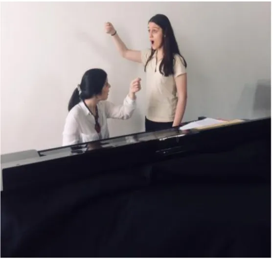 Fig. 11 Sessão de trabalho com a ária “Dirás, dirás ao meu bem”  