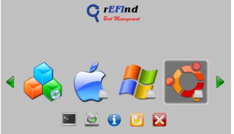 Figure 2.3: rEFInd Boot Manager menu. Retrieved from [2].