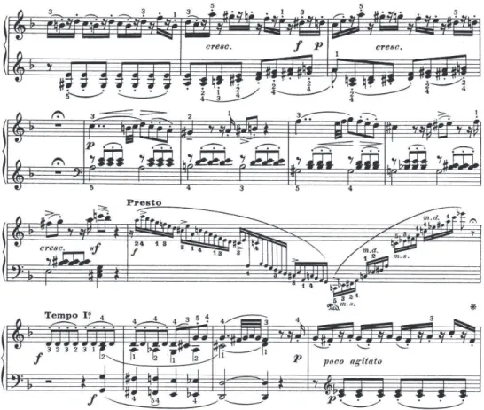 Fig. 12 – Excerto da Fantasia K. 397 de Mozart 