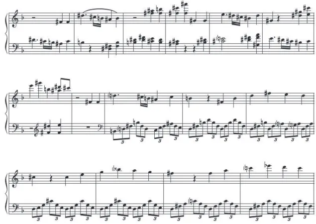 Fig. 14 – Excerto da Cadência composta por Beethoven para o Concerto nº 20 de Mozart  