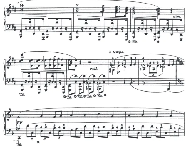 Fig. 16 – Excerto do Impromptu nº 2 Op. 36 de Chopin 