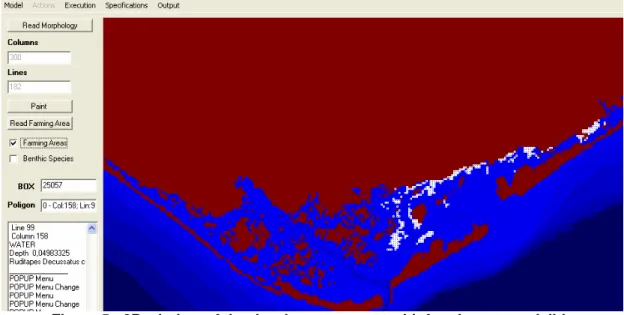 Figure 5 - 2D window of the development agent with farming areas visible 
