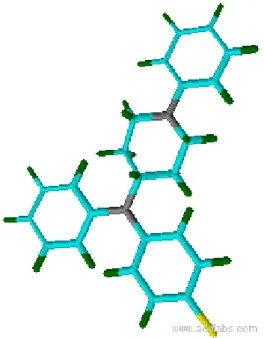 Figura  2.6.  –  Representação  tridimensional  do  cloroidrato  de  ciproeptadina  onde  os  átomos  representados a azul, verde, amarelo e cinza representam, respetivamente, os elementos: carbono,  hidrogénio, cloro e azoto