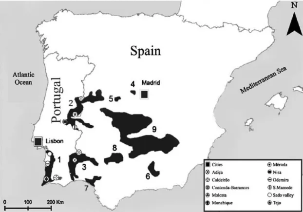 Figure  1:  Historical  distribution  of  the  Iberian  lynx,  adapted  from  Sarmento  et  al