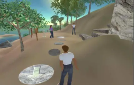 Figura 3.3. Uma área de entrada no Second Life 