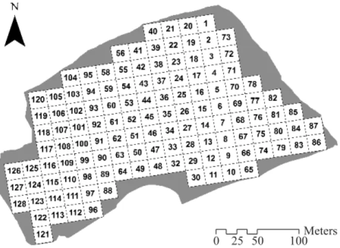 Table 1 provides the main descriptive statistics of  forest inventory processing, plus the correlation coefficient  between sampling units