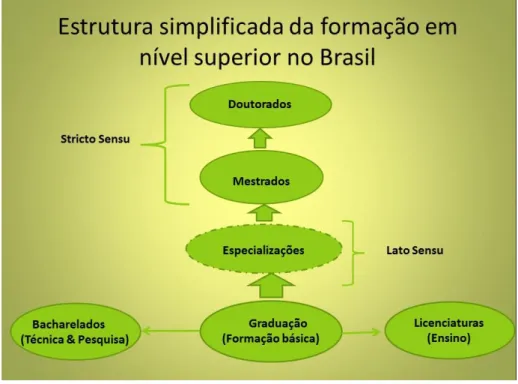 Fig. 4: Estrutura simplificada da formação em nível superior no Brasil 