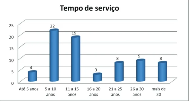 Gráfico 3 – Tempo de serviço