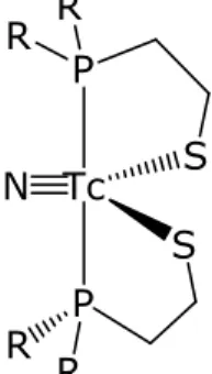 Figure 2 - The chemical structure of the complexes [ 99m Tc(N)(PS) 2 ] 
