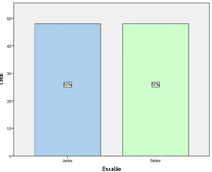 Figura 4: Caracterização da amostra por Escalão 
