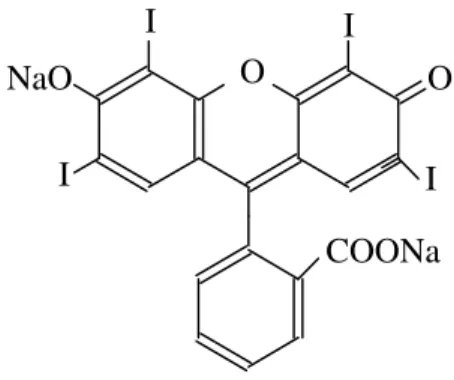 Figure 1 - The Structure of the Dye Erythrosin B. 