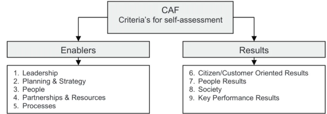 Figure 3 – Criteria for self-assessment  