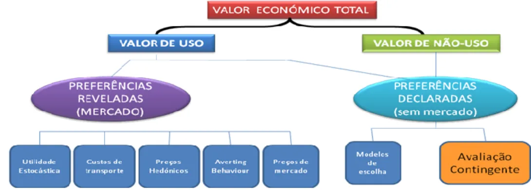 Figura 1 – Valor Económico Total e Avaliação contingente 
