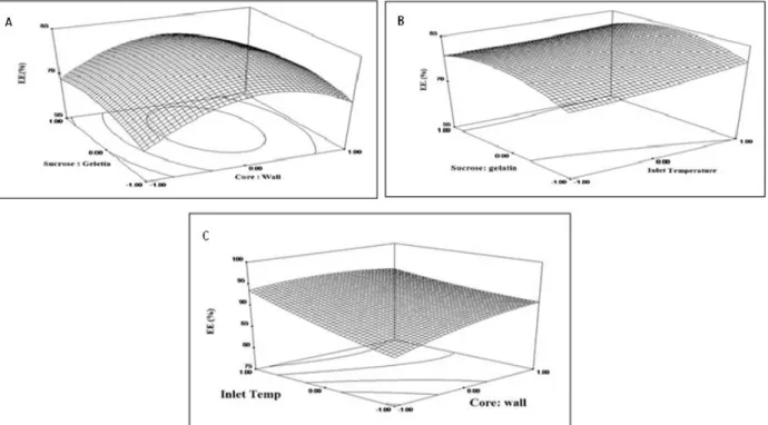 Figure 1 - Effect of independent variables on EE. 