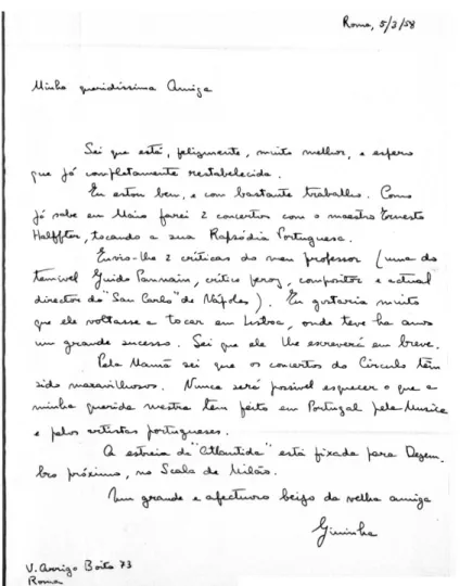 Figura n.º 13 - Carta de Gininha, aluna Regina de Vasconcelos (EEP) 