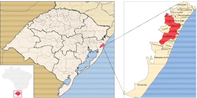 Figura 1- Mapa de localização do Quilombo de Morro Alto. Fonte: internet. 