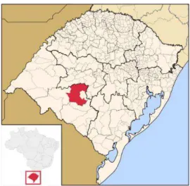 Ilustração 1 - Mapa de localização do município de São Gabriel/RS 